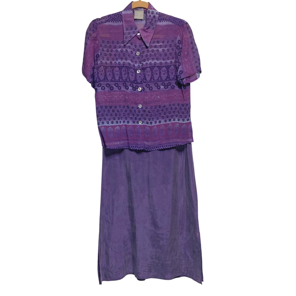 VTG 90s Rabbit Rabbit Designs Artsy Boho 2 Piece Dressโ Set 6P Lagenlook